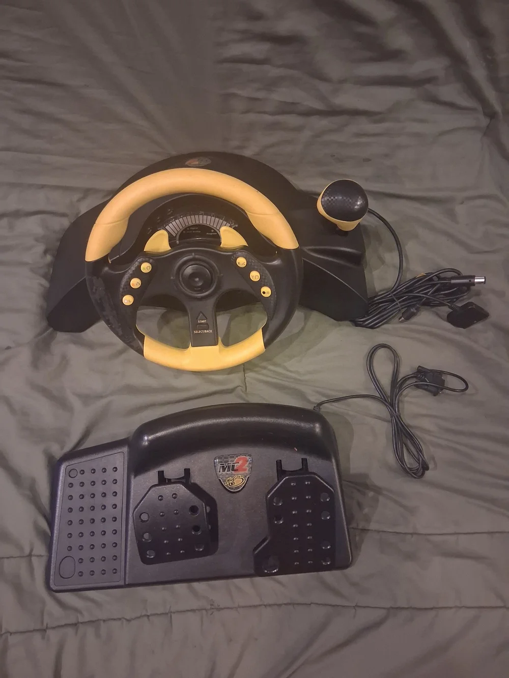 Mad Catz MC2 Microcon Racing Wheel and Pedals for PS1 and PS2